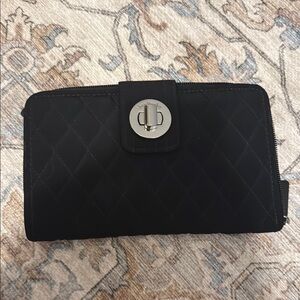 Vera Bradley Elegant Black Quilted Women's wallet